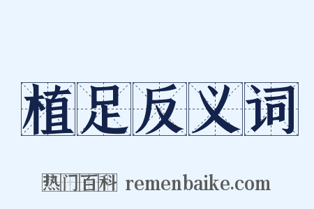 植足反义词是什么意思的图片